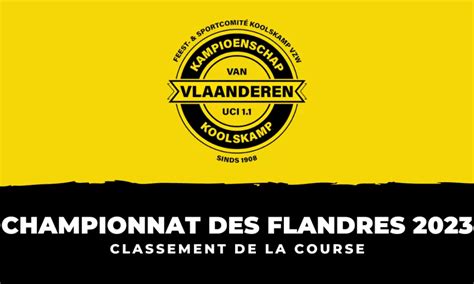 championnat des flandres 2023 classement